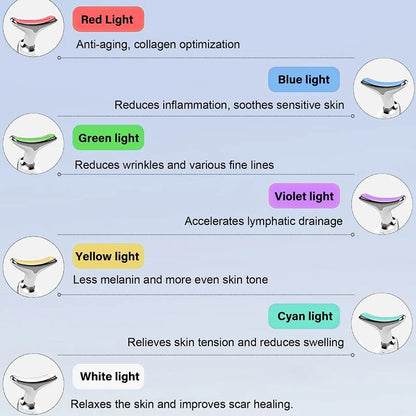 LED facial and neck massager