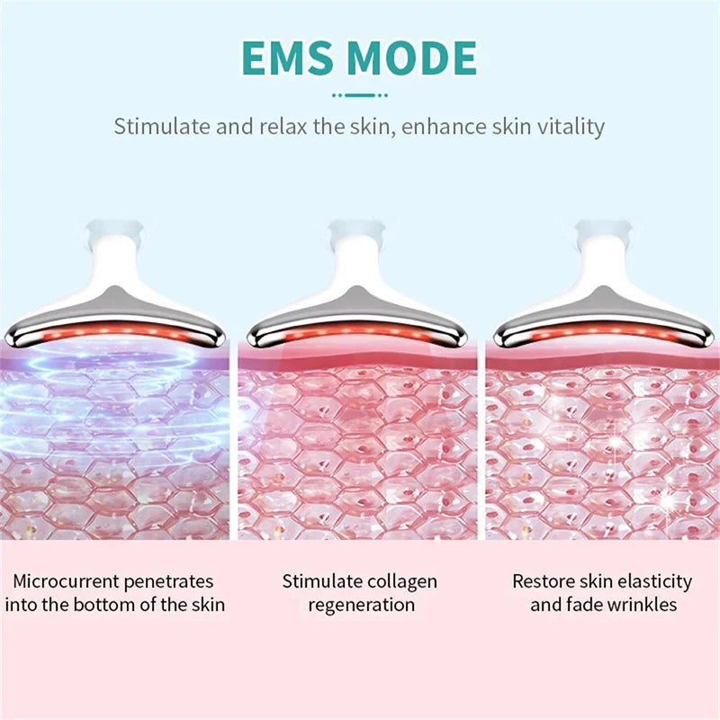 LED facial and neck massager