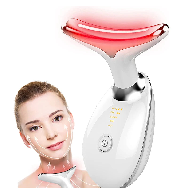 LED facial and neck massager